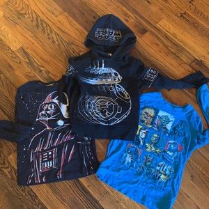 Star Wars bundle! 2 long sleeve shirts and a hoodie